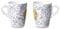 OMADA Design Set 2 Mug, Tazza per Latte, Caffè Americano, in Plastica Infrangibile, Linea Plexart