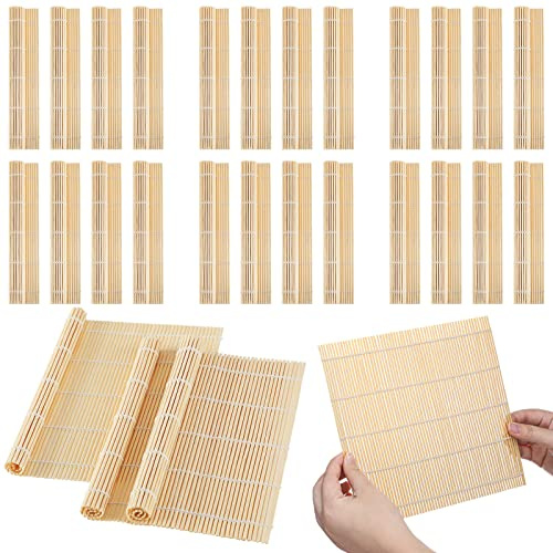 Hoolerry 24 Pcs Sushi Rolling Mat Bulk, Bamboo Sushi Making Roller