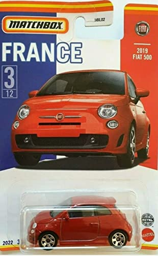 Matchbox Best of France 2022 Series 2019 Fiat 500 Red 3/12 HFH70