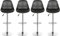 RELOVE Lot de 4 tabourets de Bar, Tabouret de Bar en Cuir synthétique réglable en Hauteur,tabourets de Bar Cuisine Design SIG,Réglable en Hauteur et Rotative à 360°-Noir-4pc