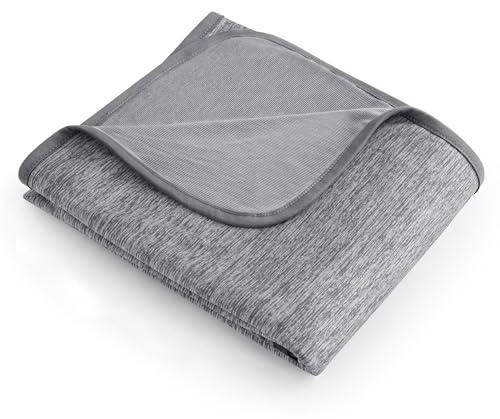 BEDSURE Kühldecke Kühlende Decke für Sommer - Sommerdecke Leichte Kühlfasern mit Arc-Chill Q-Max>0.4, Kühldecke Bett Selbstkühlende für Heißschläfer Nachtschweiß, Kuscheldecke 152x228 cm, Dunkelgrau