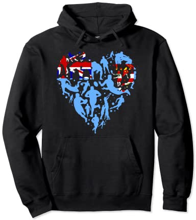 Fiji Rugby Love Heart Rugby-Fan aus Fidschi Pullover Hoodie