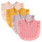 Nishine Paquete de 4 baberos de muselina sólida para bebé, unisex, de algodón, ajustables, para dentición, alimentación y baberos(Rosa Satz)