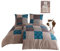 My Palace Premium kühlende Patchwork Wendebettwäsche Set 135x200 2teilig mit Kissenbezug 80x80 Bettwäsche 100% Baumwolle mit Reißverschluss, Bettwäsche-Sets, Bettdeckenbezug, Sommer, braun
