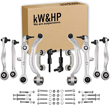KIT 12PZ BRACCI BRACCETTI TRASVERSALE SET SOSPENSIONE RUOTA ASSALE ANTERIORE COMPATIBILE CON AUDI A6 C5/AVANT
