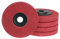sourcing map Lot de 5 disques de polissage en fibre de nylon de 10,2 cm x 1,6 cm, disques abrasifs 240 grain 9P non tissé, disque à lamelles abrasives pour meuleuses d'angle, rouge