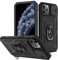 AFARER iPhone 11 Pro Case, Camera Protection Armour Dual Layer Case with 360 Degree Ring Stand and Magnetic Iron Sheet Compatible with iPhone 11 Pro - Black