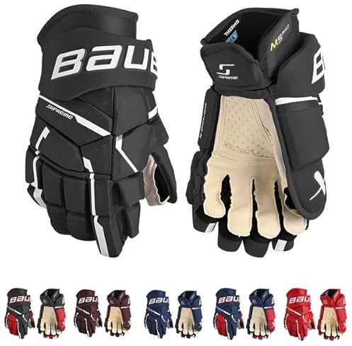 Bauer Supreme M5 PRO Handschuhe Intermediate, Größe:12 Zoll, Farbe:schwarz/weiß