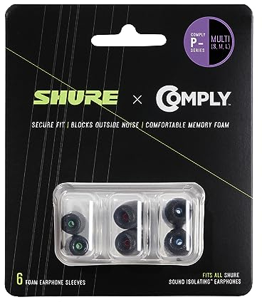 Shure EACYPF-6KIT Comply P-Serie schwarzer Schaumstoff, Kit, 6 Pack
