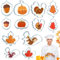 Formine Biscotti Ringraziamento, 12 Pezzi Set di Formine per Biscotti, 3D Stampi Biscotti Ringraziamento con Foglia D'acero, Scoiattolo, Ghianda, Zucca, Tacchini, Biscotti Autunno Taglierina