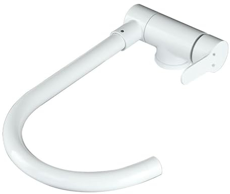 Grifo de Cocina Abatible para Ventana, Grifo Cocina Acero Inoxidable Giratorio Agua Fría y Caliente Monomando Grifos Abatibles Cocina Ventana-Blanco Un