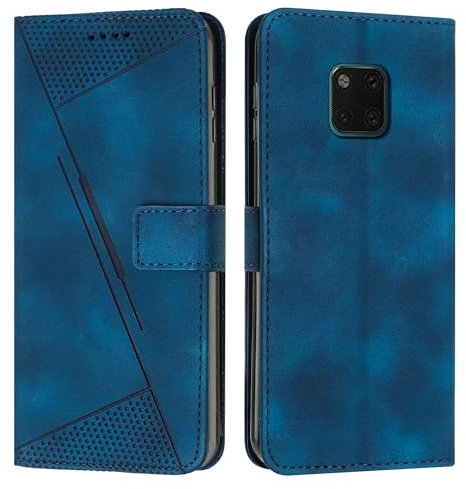 FERLAN Cover per Huawei Mate 20 Pro Pelle Premium Portafoglio Protezione Wallet Libro Flip Case Magnetica Supporto Custodia per Huawei Mate 20 Pro - Blu