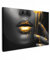 MuchoWow© Quadri Camera Da Letto 120x80 cm Stampe Da Parete Quadro Su Tela Moderni Decorazioni Murali Soggiorno Foto Quadretti Ingresso Casa Cucina AstrattiDonna - Labbra - Oro - Nero
