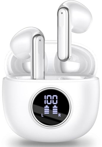 Xawy Wireless Earbuds, Bluetooth 5.3 Headphones in Ear, Ear buds with 4 ENC Noise Cancelling Mic, Bluetooth Earbuds 40H Playtime, HiFi Stereo Deep Bass Wireless Earphones, IP7 Waterproof