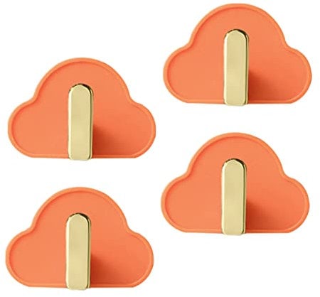Pack of 4 Connecting Ceiling Hooks, Robust Hat Hanger, Korean Metal Bowls, Towel Hooks, Wall Hangers, Without Nails, Jacket Hanger, Shower Hook, Bag, Key Hooks, ABS Nail