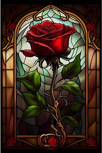 Yiminu.DS Diamond Painting Erwachsene, 5D Rose Blumen Diamont Painting Bilder Diamant Painting Bastelset Basteln Mädchen, 30CM X 40CM