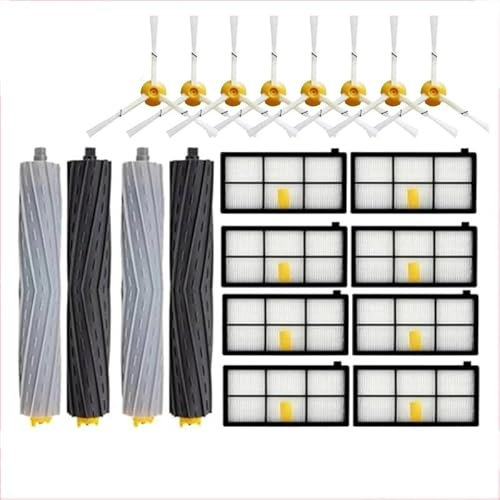 BAICRANE Compatibile con iRobot Roomba 960 900 891 800 Series Accessori Ricambi Aspirapolvere Kit di rifornimento Spazzola Laterale in Gomma Filtro HEPA(20PCS Set)