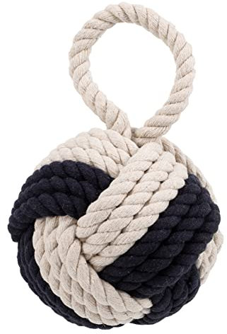 VILLCASE Home Decoration Rope Knot Door Stop Weighted Floor Stop Knot Nautical Door Stop Door Anti-Collision Ball Lovely Door Stop Rope Knot Window Stops Shop Door Stop Cotton Linen Navy