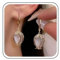 Cimenexe Böhmischen Opal Tulpe Blume Baumeln Ohrringe Gold Kristall Tulpe Tropfen Ohrringe Kleine Tulpe Blume Kreis Ohrringe Cz Opal Tulpe Blume Ohrringe Schmuck Für Frauen