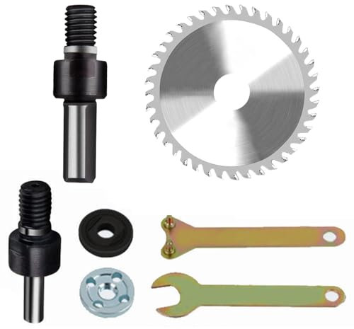 7 Pcs Circular Saw Blades Accessories for Angle Grinder Hand Drill Conversion Connecting Rod Grinder Angle Grinder Spanner Flange Nut Grinder Tightening Devices Wood Cutting Tools Power Tools