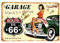 DiiliHiiri Poster Amerikanische Oldtimer 50er Jahre | Dekoschild Retro Route 66 Route 66, 30 x 20 cm, amerikanische Dekoration | Pinup Vintage (2635-267)