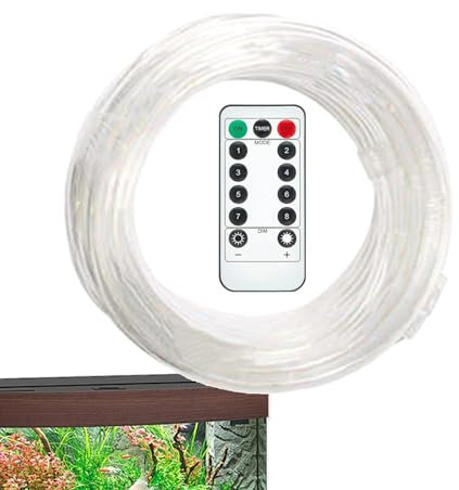 Cyhamse Luces de piscina para piscinas de suelo, luces sumergibles con control remoto, luces LED impermeables de 45 pies, luces interiores y exteriores para cubierta, patio, piscina, decoración de