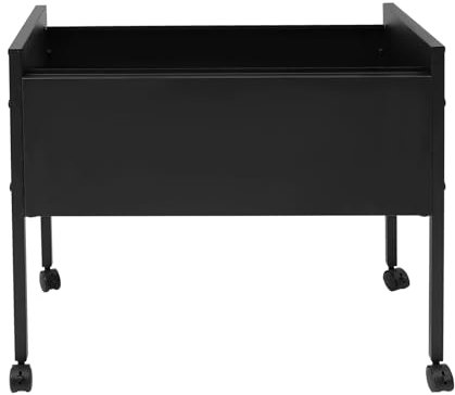 Armario archivador colgante, 80 carros de oficina, con ruedas, 70 x 37 x 60 cm, para oficinas, salas de conferencias, despachos (negro)