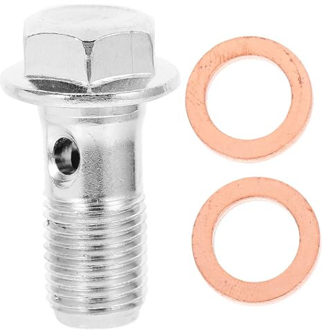 GLEAVI 10mm M10 x 1.00 Ölablassschraube Aus Robustem Material Verschleißfest Beschichtet Passend Für Motorradbremsleitungen Schnelle Montage Ohne Werkzeug
