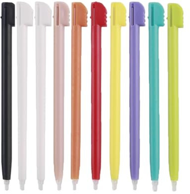 Lot de 10 stylets colorés élégants en plastique pour Nintendo DS Lite