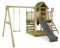 FATMOOSE Aire de Jeux JazzyJungle Jam XXL portique en Bois avec balançoire et Toboggan, Tour d'escalade pour Enfants avec bac à Sable, échelle et Accessoires de Jeu pour Le Jardin. (Anthracite)