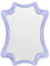 Funerom Petit miroir mural irrégulier ondulé Violet clair 40,1 x 30 cm