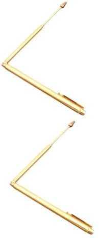 DIYEAH 2 Pièces Baguettes de Radiesthésie Cuivre Rétractables Outil Portable de Détection Eau Tige Durable pour Divination Recherche de Sources Énergie