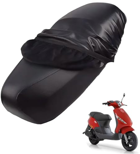 generisch Leder Roller sitzbankbezug kompatibel mit Piaggio Zip 50 2011-2013,Wasser- und staubdicht,Schutz für alle Vier Jahreszeiten(Black)