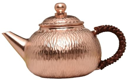 Gcljlmy 200 ml Teekessel aus Messing, Kupfertopf, Wasserkocher, leicht zu reinigen, Mehrzweck-Teekanne für Schlafzimmer, Restaurant, Haushalt (A)