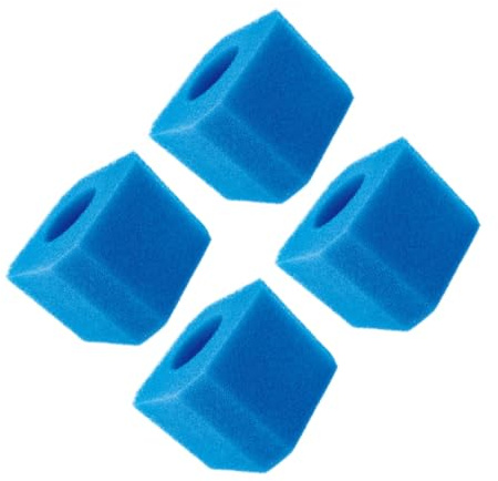 Artibetter Lot de 4 Éponges Filtrantes Carrées en Mousse PU Résistante aux Alcalis Accessoires pour Spa de Nage et Filtration de Piscine Éponge de Rechange Respirante Bleue pour Maintien