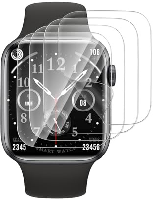 VideoSecu für Panzerglas für Apple Watch Series 4/5/6/se 40mm Schutzfolie, 4 Stück TPU Displayschutz HD Klar Ultradünn, Schweißresistent Stoßfest mit Blasenfreie Installation für Sport