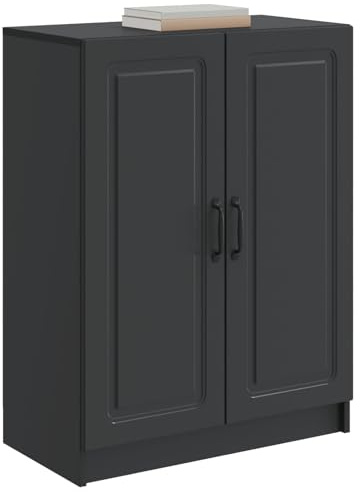 vidaXL Sideboard Schwarz 66 x 34,5 x 87 cm Holzwerkstoff