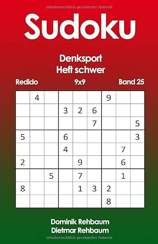Redido Sudoku Heft schwer | Denksport | 9x9 | Band 25