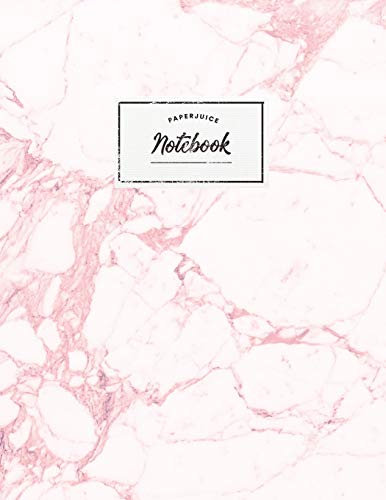 Notebook: Beautiful pink marble white label | ★ School supplies ★ Personal diary ★ Office notes | 8.5 x 11 - big notebook | 150 pages | College ruled (Pink pink baby collection, Band 28)