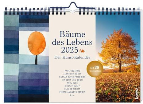 Bäume des Lebens 2025: Der Kunst-Kalender mit 36 Postkarten