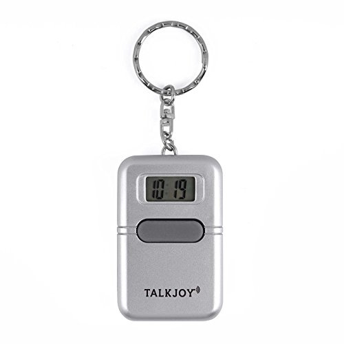 (ES Spanisch) Sprechender Schlüsselanhänger silber von TalkJoy Taschenuhr