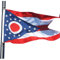 VSVO Ohio Flag 90 x 150 cm – 300D Nylon Premium Outdoor bestickte OH-Flagge – langlebiges Nylon, genähte Streifen und Messingösen, 3 x 5 OH-Flagge