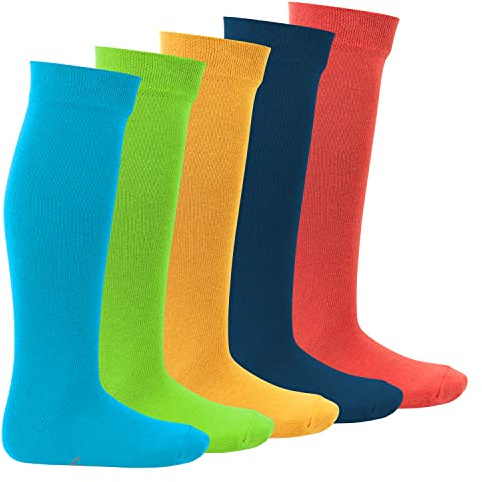 Footstar EVERYDAY! 5 Paar Kinder Kniestrümpfe Lange Socken für Mädchen & Jungen Basic Kindersocken kniehoch