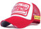 Trucker Mesh Baseballcap Awesome Distressed Snapback Vintage Used Look Retro Sommer Oldschool Kappe Mütze Cap Schirmmütze Basecap (rot)