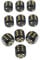 Unbekannt 10pcs Große D6 Holzwürfel Würfel-Set, 1.6 cm - Schwarz