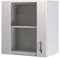 Flex-Well Glas-Hängeschrank UNNA - Oberschrank vielseitig einsetzbar - 1-türig - Breite 50 cm - Weiß