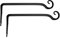 Mkouo 2 Pcs Wall Hook Hanging Plant Bracket, Decorative Straight Plant Hanger for Bird Feeders, Planters, Lanterns, Wind Chimes, Indoor Outdoor, 25.4cm