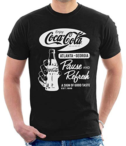 Coca Cola Pause and Refresh Retro Men's T-Shirt