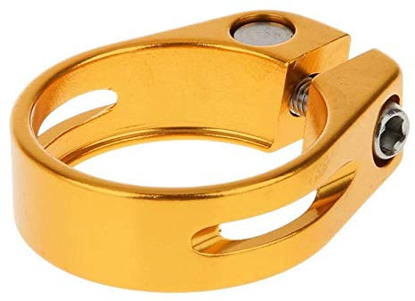 VOANZO 2 PCS MTB Bicycle Seat Post Clamp 31.8 Aluminium Alloy Mountain Road Bike Seatpost Seat Tube Clip Components (Gold)