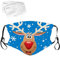 Lulupi Mundschutz Weihnachtsmaske 3D Weihnachten Waschbar Maske Baumwolle Stoff Mund-Nasenschutz mit Filter Atmungsaktiv Stoffmaske Alltagsmaske Weihnachtsmotiv Multifunktionstuch Halstuch